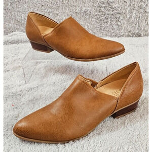 Naturalizer Womens Carlyn Tan Block Heel Shooties Shoes Loafers Sz 7 M